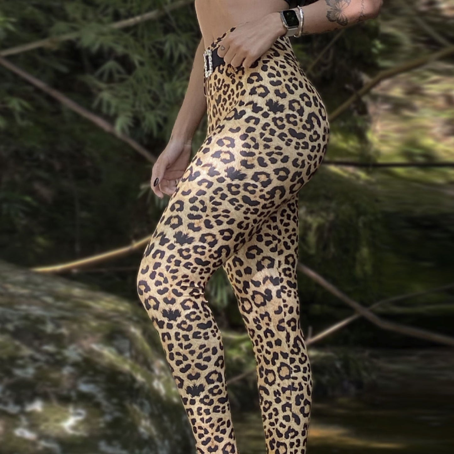 Classic Leopard Print High Waisted Sports Fitness Yoga Pants