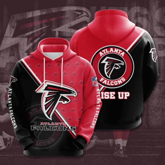 Atlanta Falcons 3D Digital Printing Loose Hooded Sweatshirt