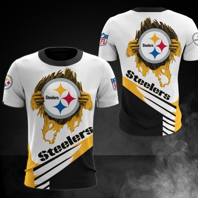 Pittsburgh Steelers 3D Digital Printed Short Sleeve T-shirt