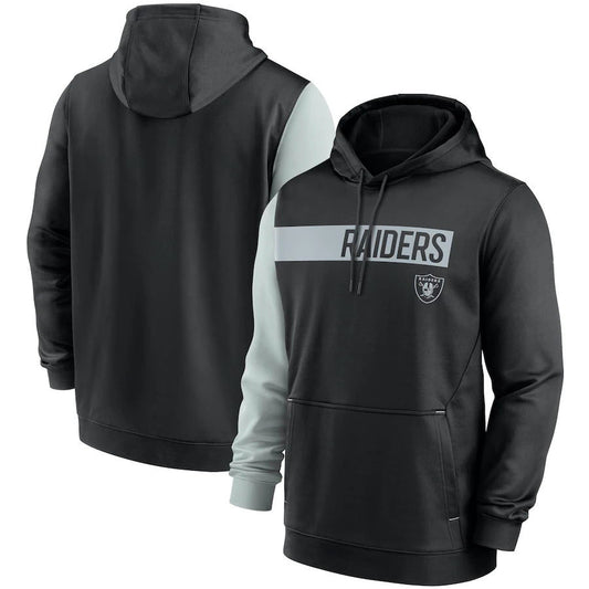 Las Vegas Raiders Colorblock Performance Pullover Hoodie