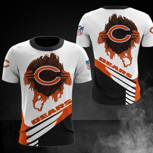 Chicago Bears 3D Digital Printed Short Sleeve T-shirt