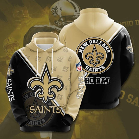 New Orleans Saints 3D Digital Printing Loose Hooded Sweatshirt