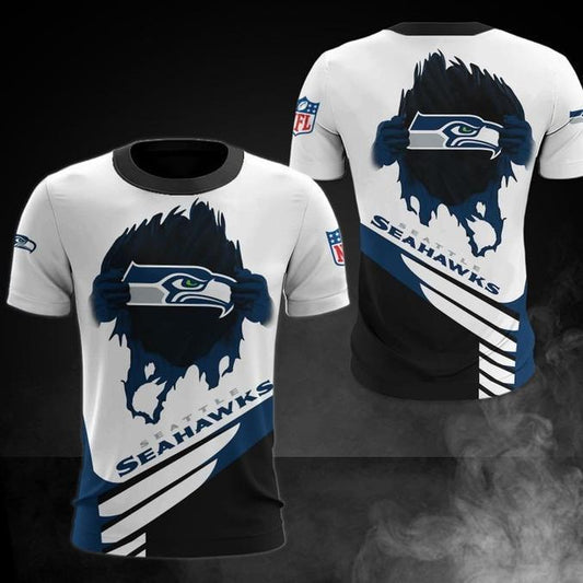 Seattle Seahawks 3D Digital Printed Short Sleeve T-shirt