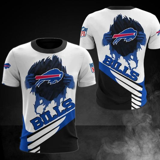 Buffalo Bills 3D Digital Printed Short Sleeve T-shirt