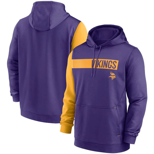 Minnesota Vikings Colorblock Performance Pullover Hoodie