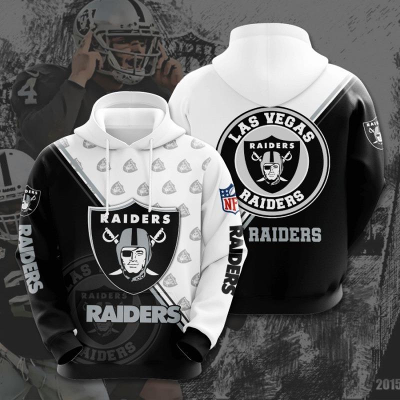 Las Vegas Raiders 3D Digital Printing Loose Hooded Sweatshirt