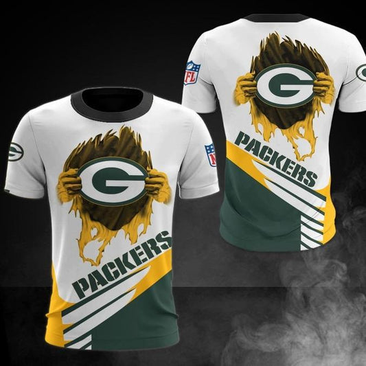 Green Bay Packers 3D Digital Printed Short Sleeve T-shirt