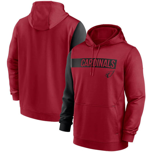 Arizona Cardinals Colorblock Performance Pullover Hoodie