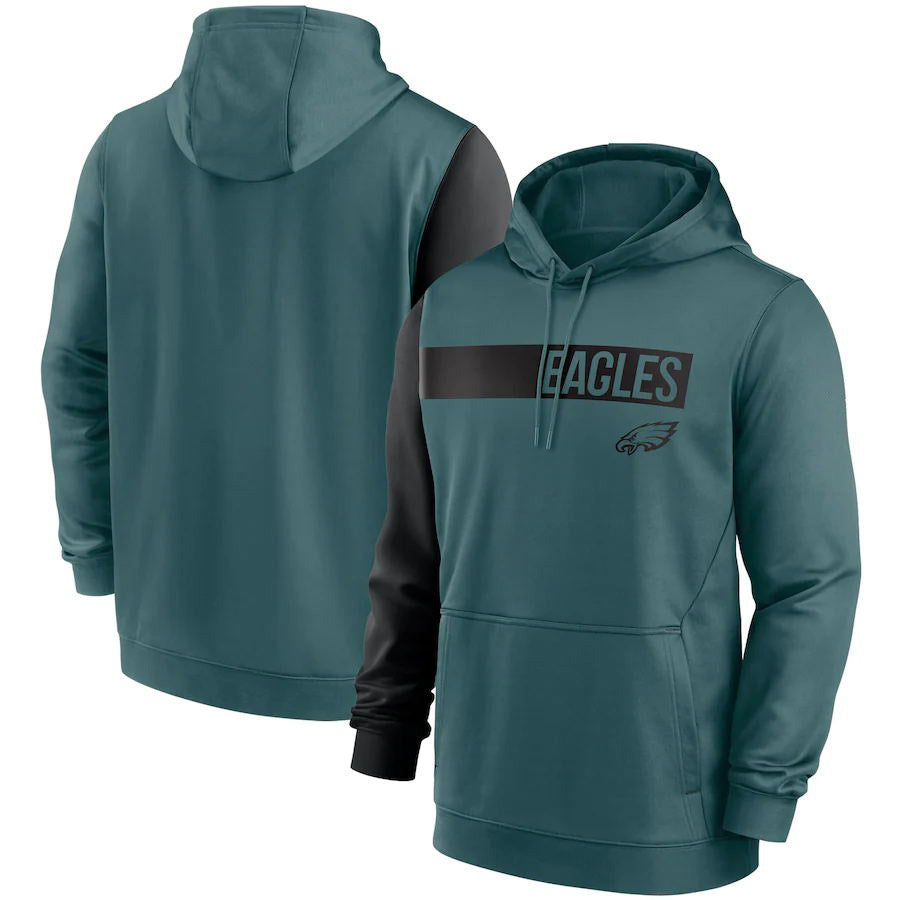 Philadelphia Eagles Colorblock Performance Pullover Hoodie