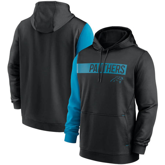 Carolina Panthers Colorblock Performance Pullover Hoodie