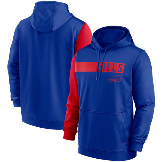 Buffalo Bills Colorblock Performance Pullover Hoodie