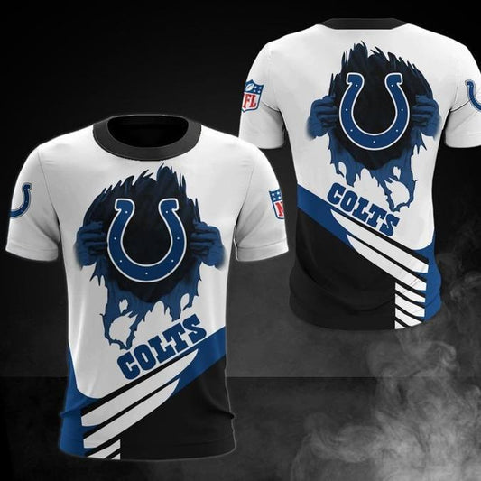 Indianapolis Colts 3D Digital Printed Short Sleeve T-shirt