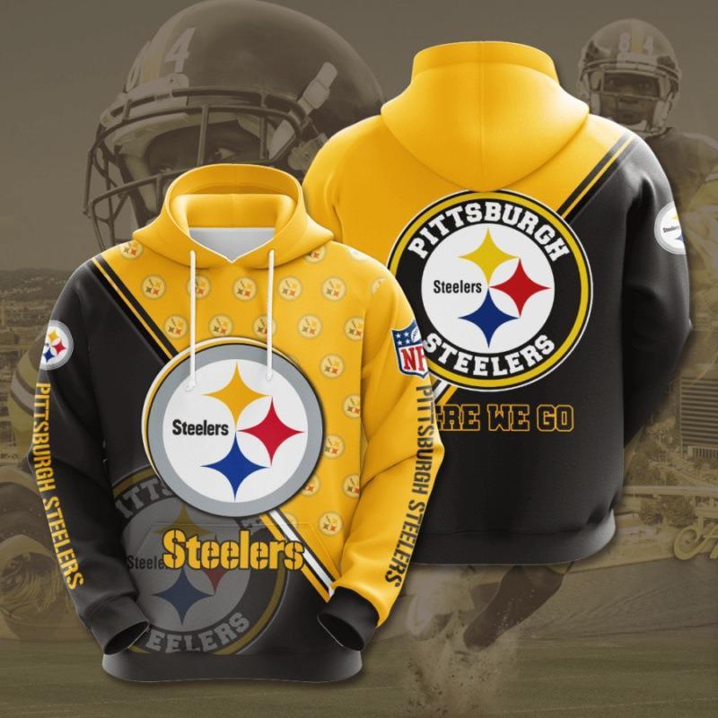 Pittsburgh Steelers 3D Digital Printing Loose Hooded Sweatshirt