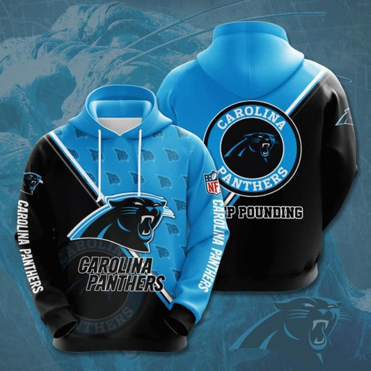 Carolina Panthers 3D Digital Printing Loose Hooded Sweatshirt