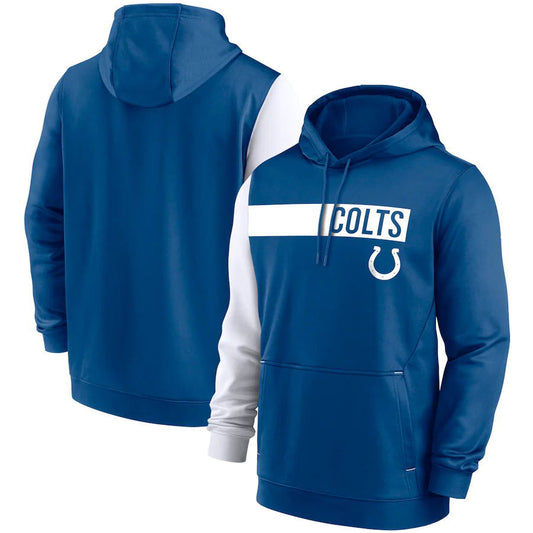 Indianapolis Colts Colorblock Performance Pullover Hoodie