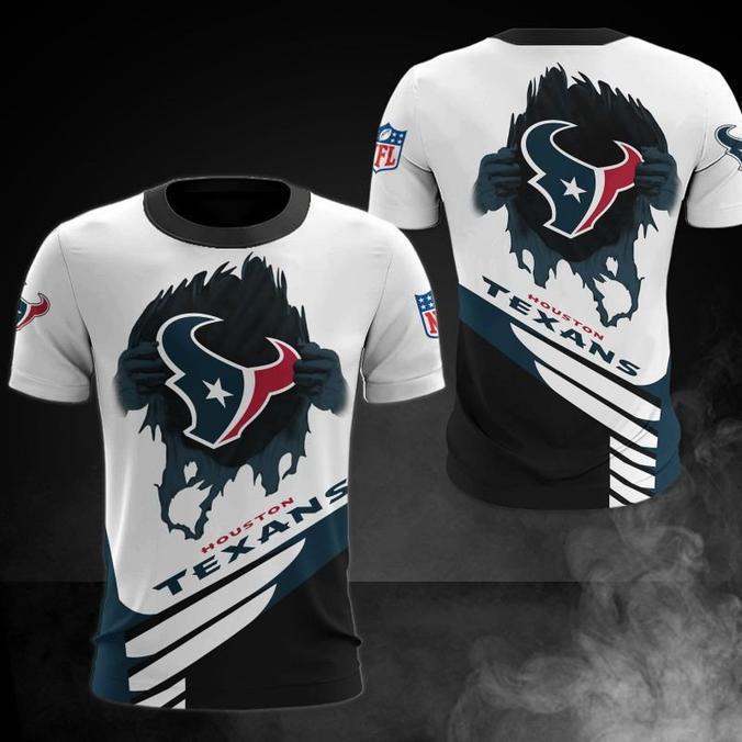 Houston Texans 3D Digital Printed Short Sleeve T-shirt