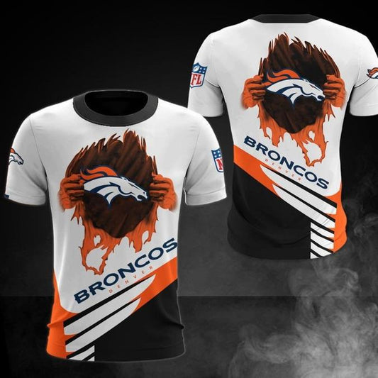 Denver Broncos 3D Digital Printed Short Sleeve T-shirt