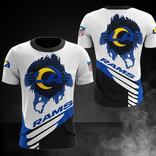 Los Angeles Rams 3D Digital Printed Short Sleeve T-shirt