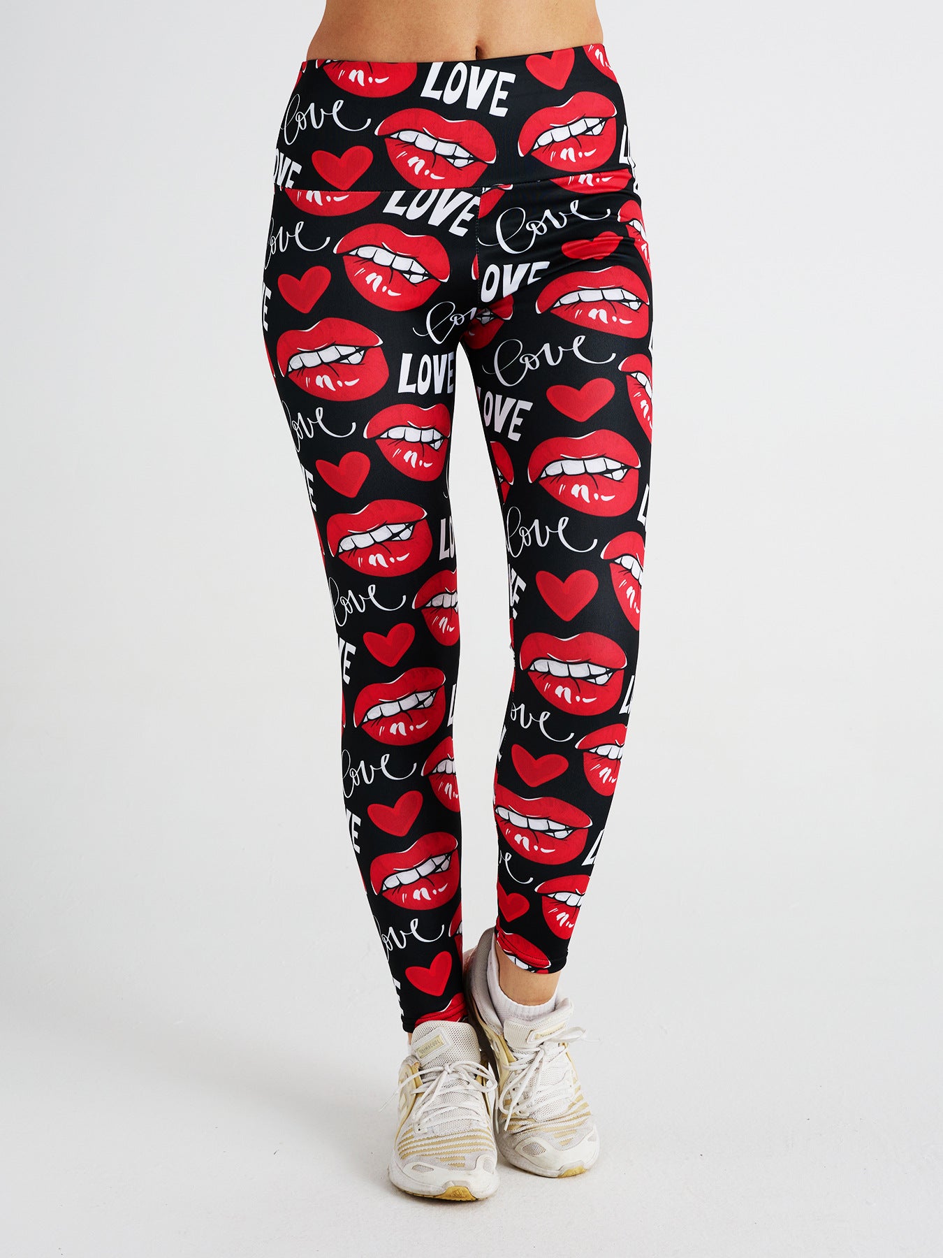 LoveSexy Lip Print High Waist Sports Fitness Yoga Pants