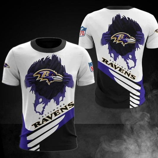 Baltimore Ravens 3D Digital Printed Short Sleeve T-shirt